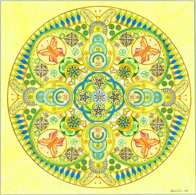 Mandala von Karin Ruthenbeck: Schmetterlinge und Lebensfreude