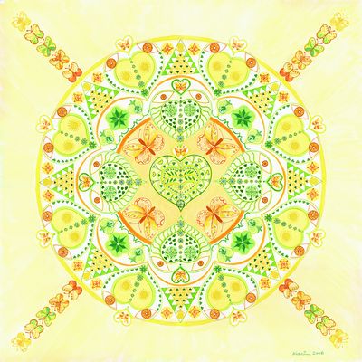 Aus der Quelle schöpfen Mandala von Karin Ruthenbeck: Das Auge der Natur