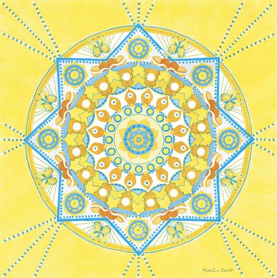 Aus der Quelle schöpfen Mandala von Karin Ruthenbeck: Leuchtender Stern