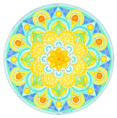 Aus der Quelle schöpfen Mandala von Karin Ruthenbeck: Richtungswechsel