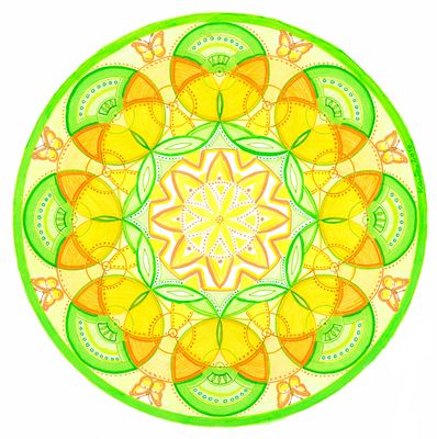 Mandala von Karin Ruthenbeck: Ineinander fliessen
