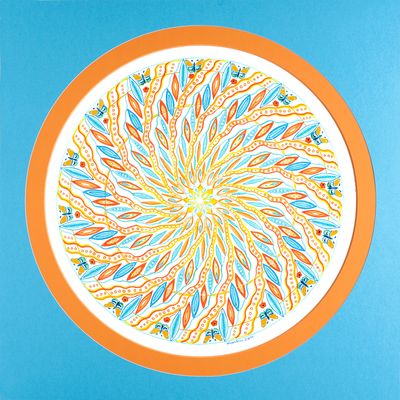 Aus der Quelle schöpfen Mandala von Karin Ruthenbeck: Licht-Zellen-Schwingung