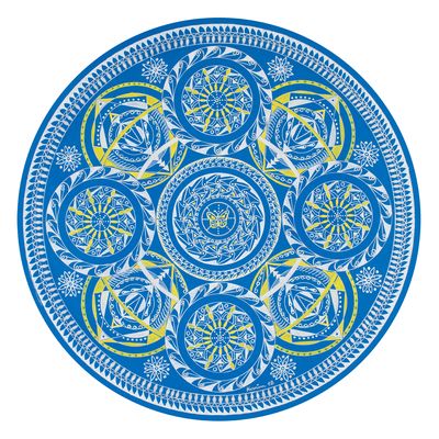 Aus der Quelle schöpfen Mandala von Karin Ruthenbeck: Lebenskunst oder die Kunst zu Leben