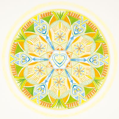 Aus der Quelle schöpfen Mandala von Karin Ruthenbeck: Herzlichkeit