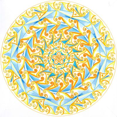 Aus der Quelle schöpfen Mandala von Karin Ruthenbeck: Individuelle Freiheit