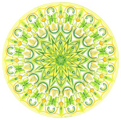 Mandala von Karin Ruthenbeck: Schimmer einer leuchtenden Spur