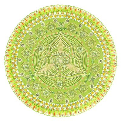 Aus der Quelle schöpfen Mandala von Karin Ruthenbeck: Kostbarkeit