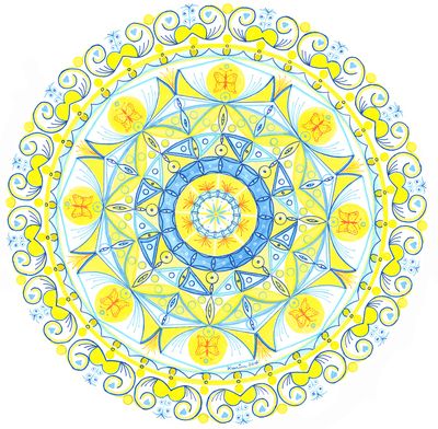 Aus der Quelle schöpfen Mandala von Karin Ruthenbeck: Ego Befreier