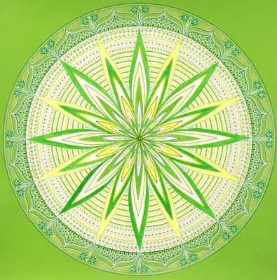 Aus der Quelle schöpfen Mandala von Karin Ruthenbeck: Die Kraft der Gegenwart
